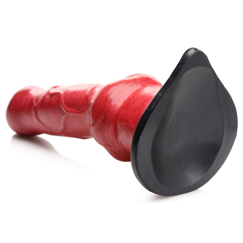 Creature Cocks Hell-Hound Canine Penis Silicone Dildo - Red 19 cm Canine Dildo - Hush Store Sydney 