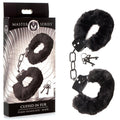 Master Series Cuffed in Fur - Black Fluffy Handcuffs - Hush Store Sydney 