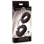 Master Series Cuffed in Fur - Black Fluffy Handcuffs - Hush Store Sydney 