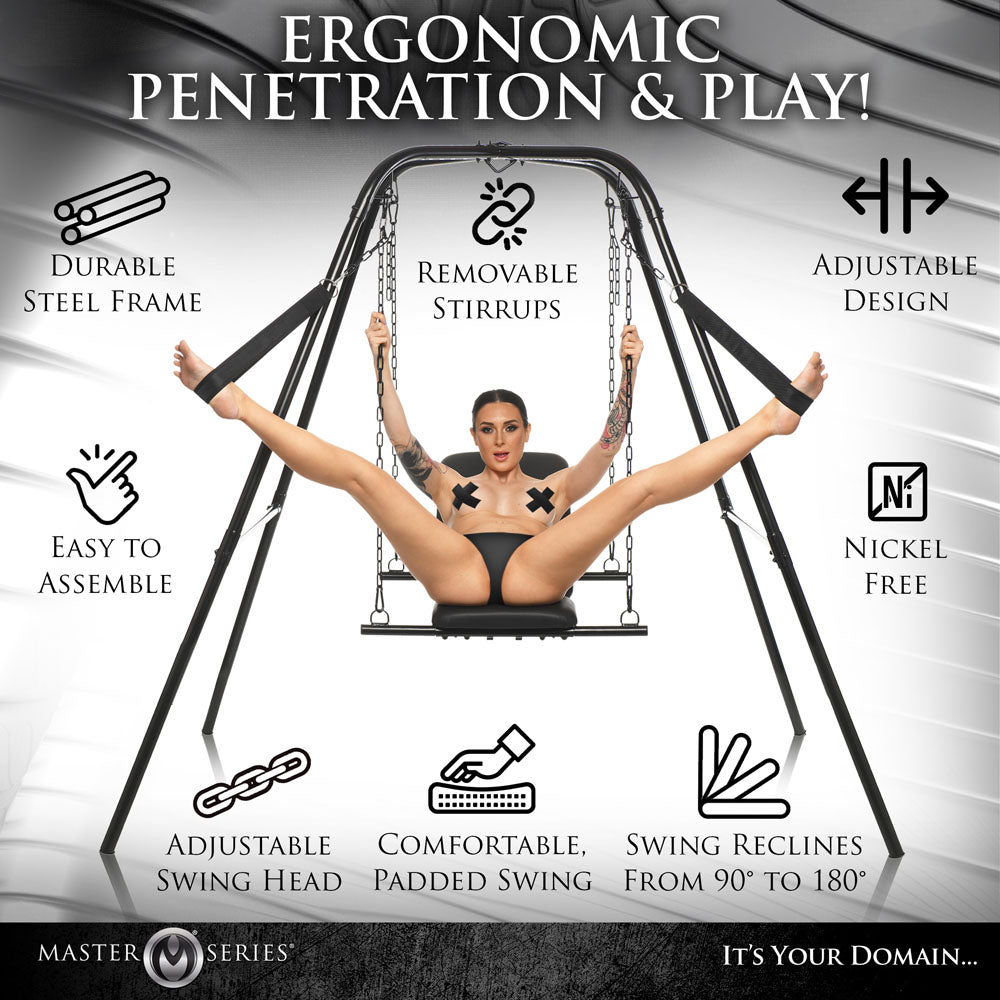Master Series Throne - Adjustable Sex Sling with Stand - Hush Store Sydney 