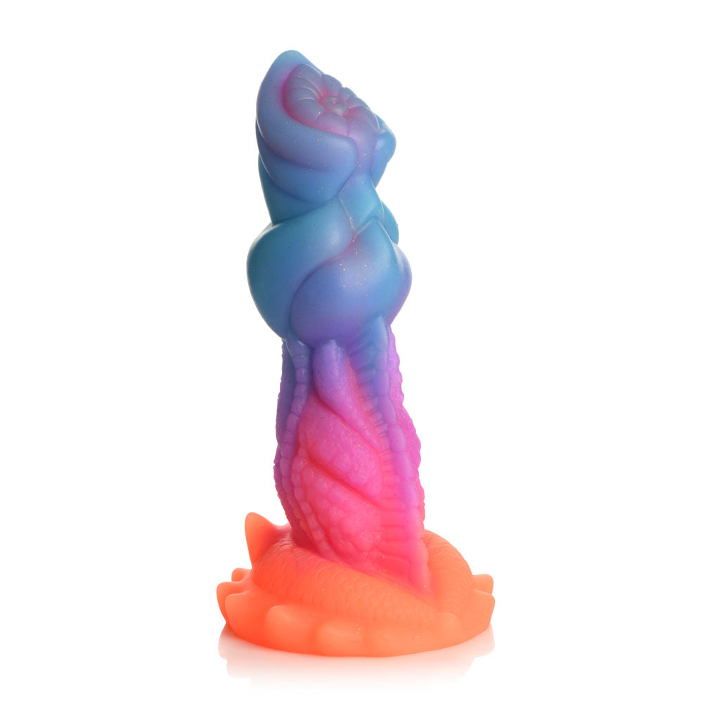 Creature Cocks Aqua-Cock - Glow in Dark Multi-Coloured 19.3 cm Fantasy Dildo - Hush Store Sydney 