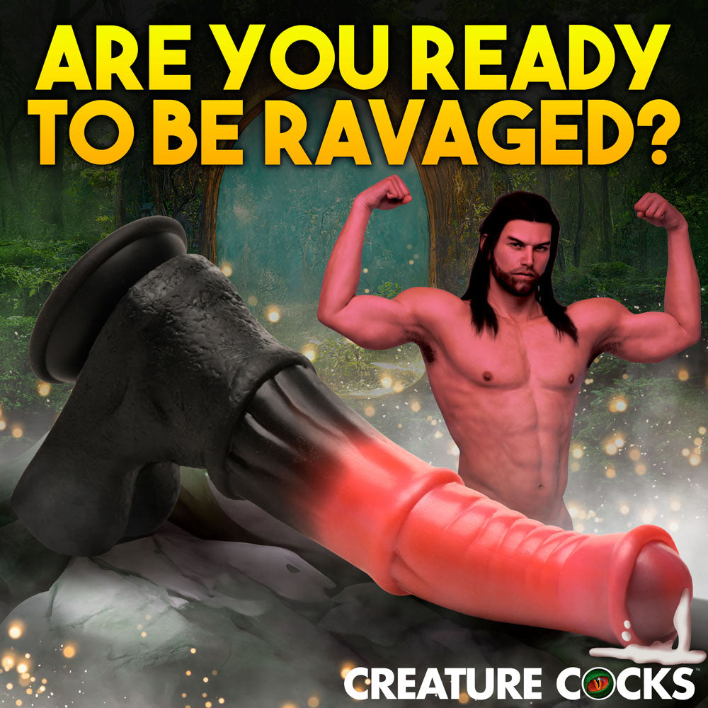 Creature Cocks Centaur Explosion - Pink/Black 24.5 cm Squirting Fantasy Dildo - Hush Store Sydney 