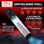 Size Matters Sucking Penis Pump - Clear USB Rechargeable Penis Pump - Hush Store Sydney 