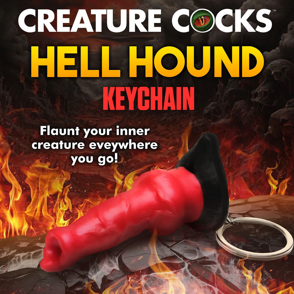 Creature Cocks Hell-Hound Keychain - Novelty Fantasy Dildo Keyring - Hush Store Sydney 