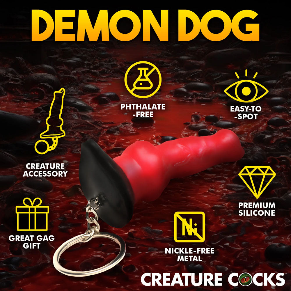 Creature Cocks Hell-Hound Keychain - Novelty Fantasy Dildo Keyring - Hush Store Sydney 