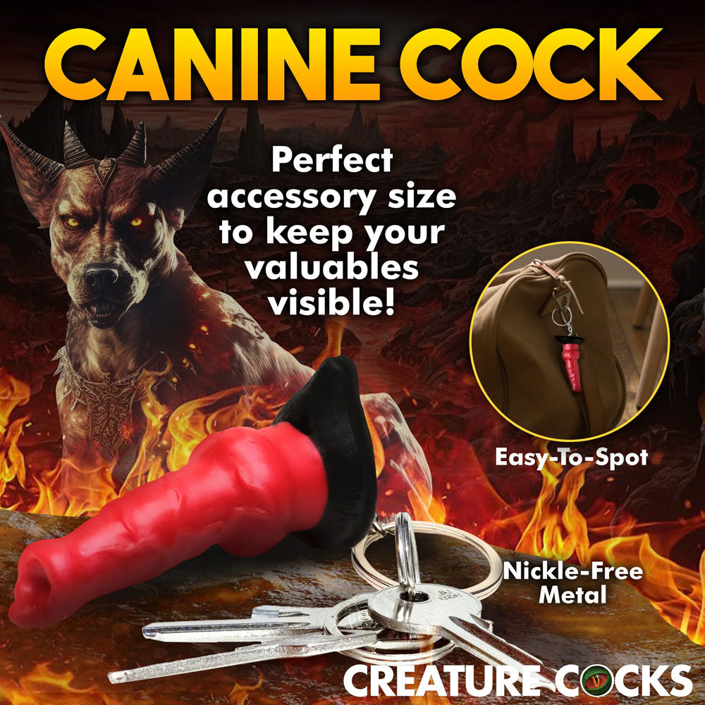 Creature Cocks Hell-Hound Keychain - Novelty Fantasy Dildo Keyring - Hush Store Sydney 