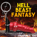 Creature Cocks Hell-Hound Keychain - Novelty Fantasy Dildo Keyring - Hush Store Sydney 