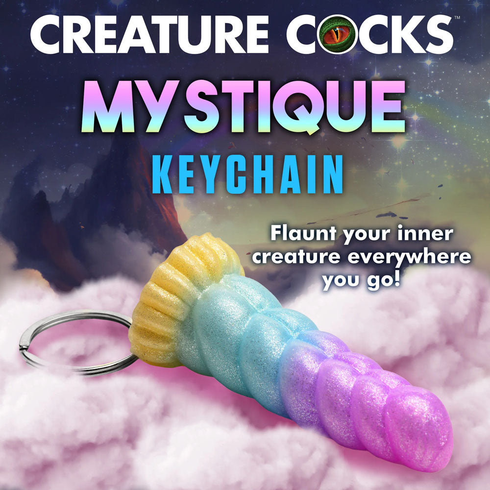Creature Cocks Mystique Unicorn Keychain - Novelty Fantasy Dildo Keyring - Hush Store Sydney 