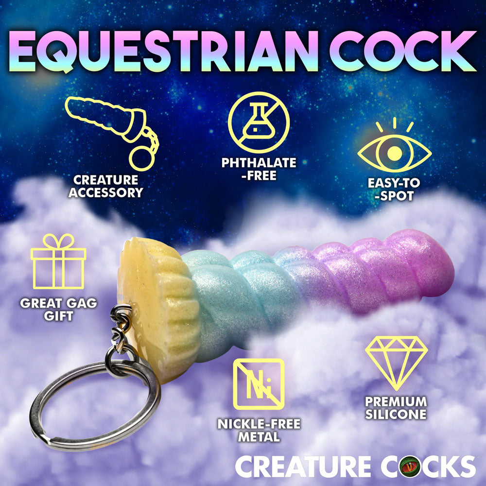 Creature Cocks Mystique Unicorn Keychain - Novelty Fantasy Dildo Keyring - Hush Store Sydney 