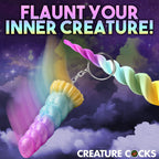Creature Cocks Mystique Unicorn Keychain - Novelty Fantasy Dildo Keyring - Hush Store Sydney 