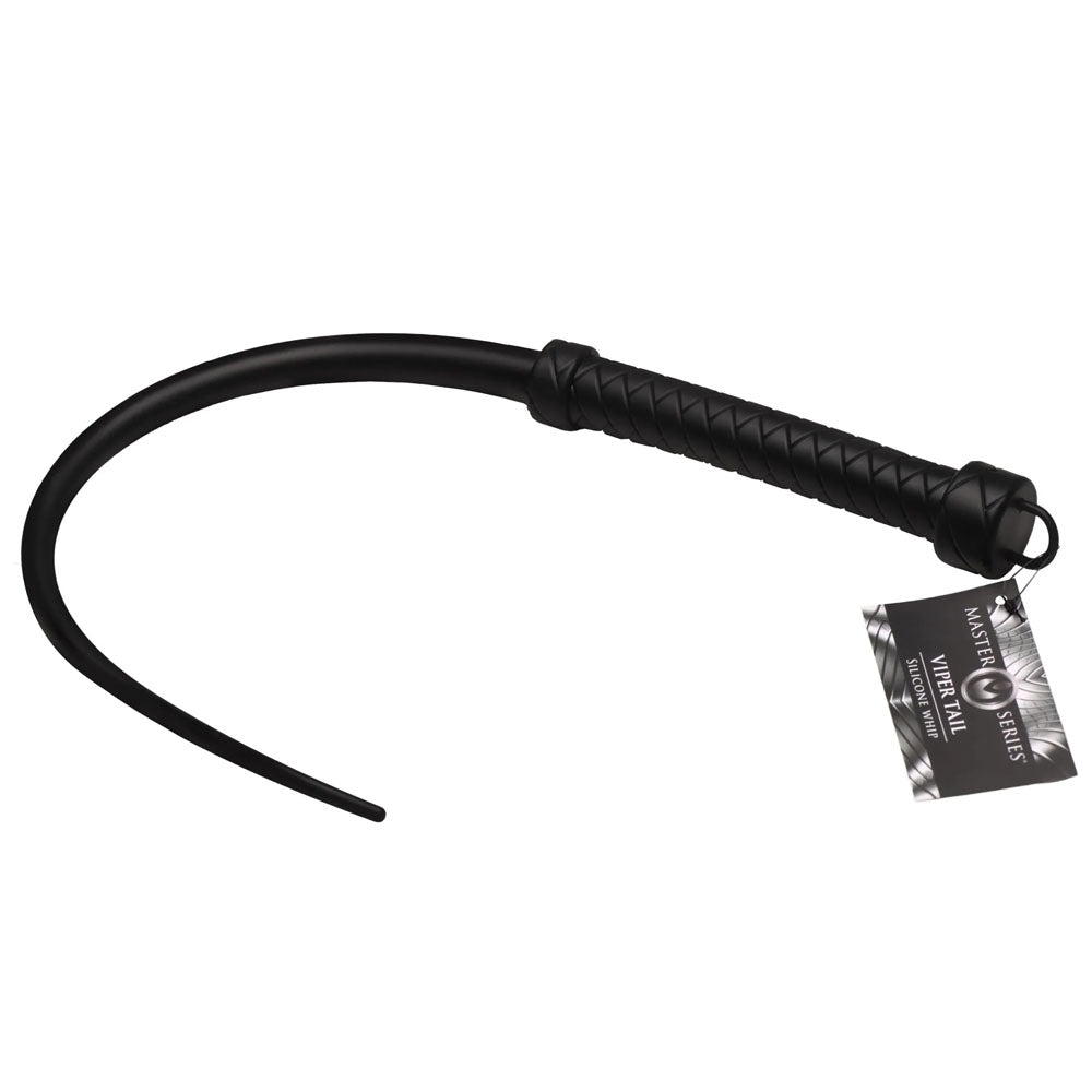 Master Series Viper Tail - Black - Black Silicone Whip - Hush Store Sydney 