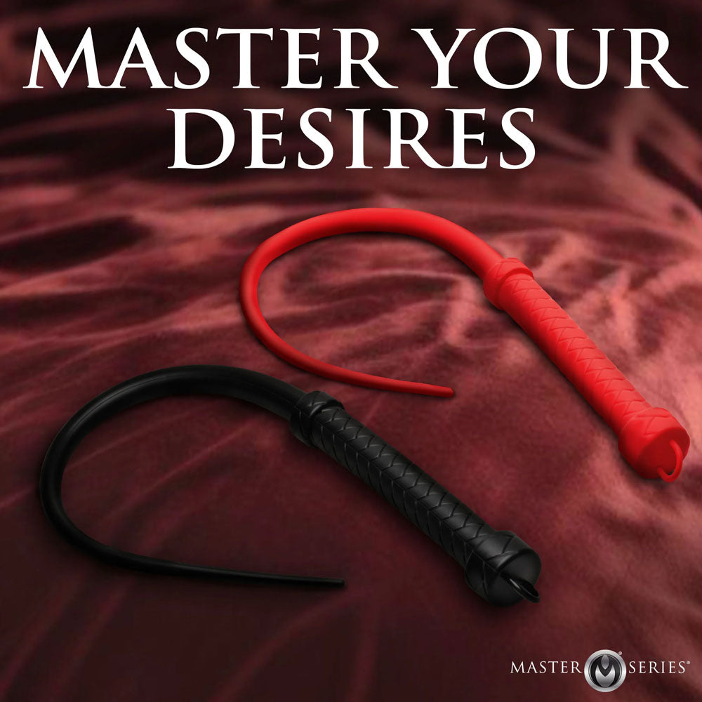 Master Series Viper Tail - Black - Black Silicone Whip - Hush Store Sydney 