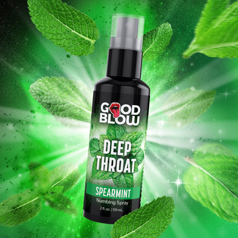 Good Blow Deep Throat Spray - Spearmint - Spearmint Flavoured Numbing Spray - 59 ml Spray - Hush Store Sydney 