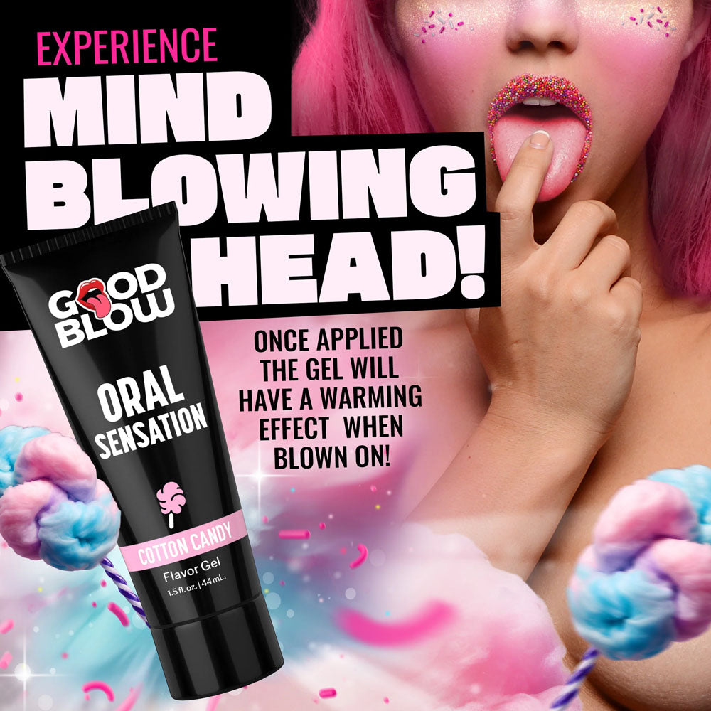 Good Blow Oral Sensation Gel - Cotton Candy - Cotton Candy Flavoured Oral Sex Gel - 44 ml Tube - Hush Store Sydney 