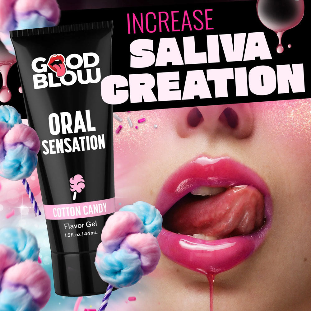 Good Blow Oral Sensation Gel - Cotton Candy - Cotton Candy Flavoured Oral Sex Gel - 44 ml Tube - Hush Store Sydney 