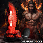 Creature Cocks Dragon Thrust - Red 24.1 cm USB Rechargeable Thrusting & Vibrating Fantasy Dildo with Remote
