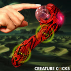 Creature Cocks Cobra - Red 18.5 cm USB Rechargeable Fantasy Vibrator with Plasma Ball - Hush Store Sydney 