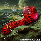 Creature Cocks Cobra - Red 18.5 cm USB Rechargeable Fantasy Vibrator with Plasma Ball - Hush Store Sydney 