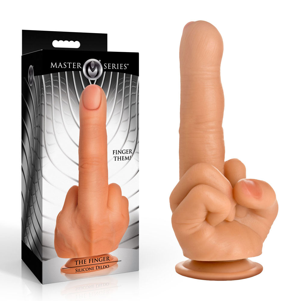 Master Series The Finger - Flesh 21.3 cm Giant Finger Dildo - Hush Store Sydney 