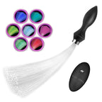 Booty Sparks Vibrating Silicone Fibre Optical Butt Plug - Black USB Rechargeable Butt Plug with Multicolour Fibre Optic Tail