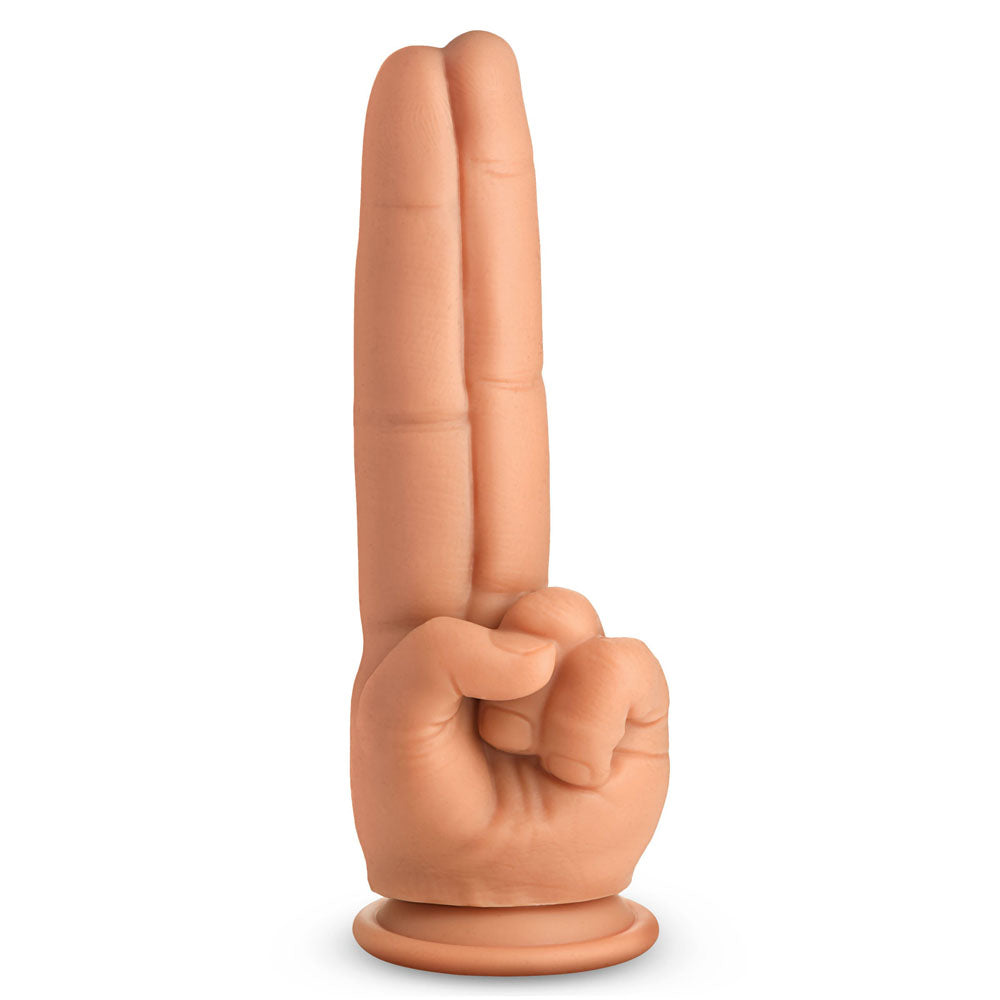 Master Series The Pleaser - Flesh 23.6 cm Double Finger Dildo - Hush Store Sydney 