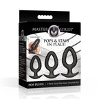 Master Series Pop Plugs - Black Anal Plug Trainer Set - Set of 3 Sizes - Hush Store Sydney 