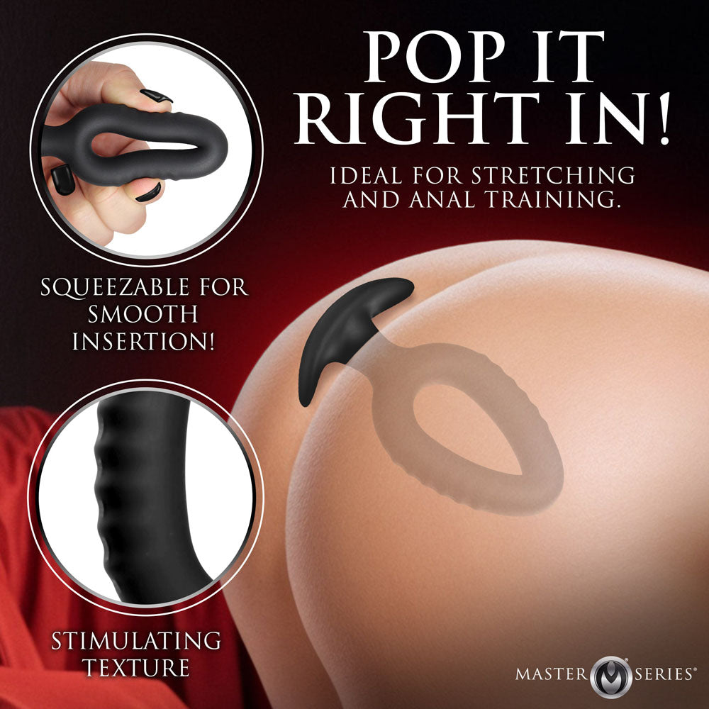 Master Series Pop Plugs - Black Anal Plug Trainer Set - Set of 3 Sizes - Hush Store Sydney 