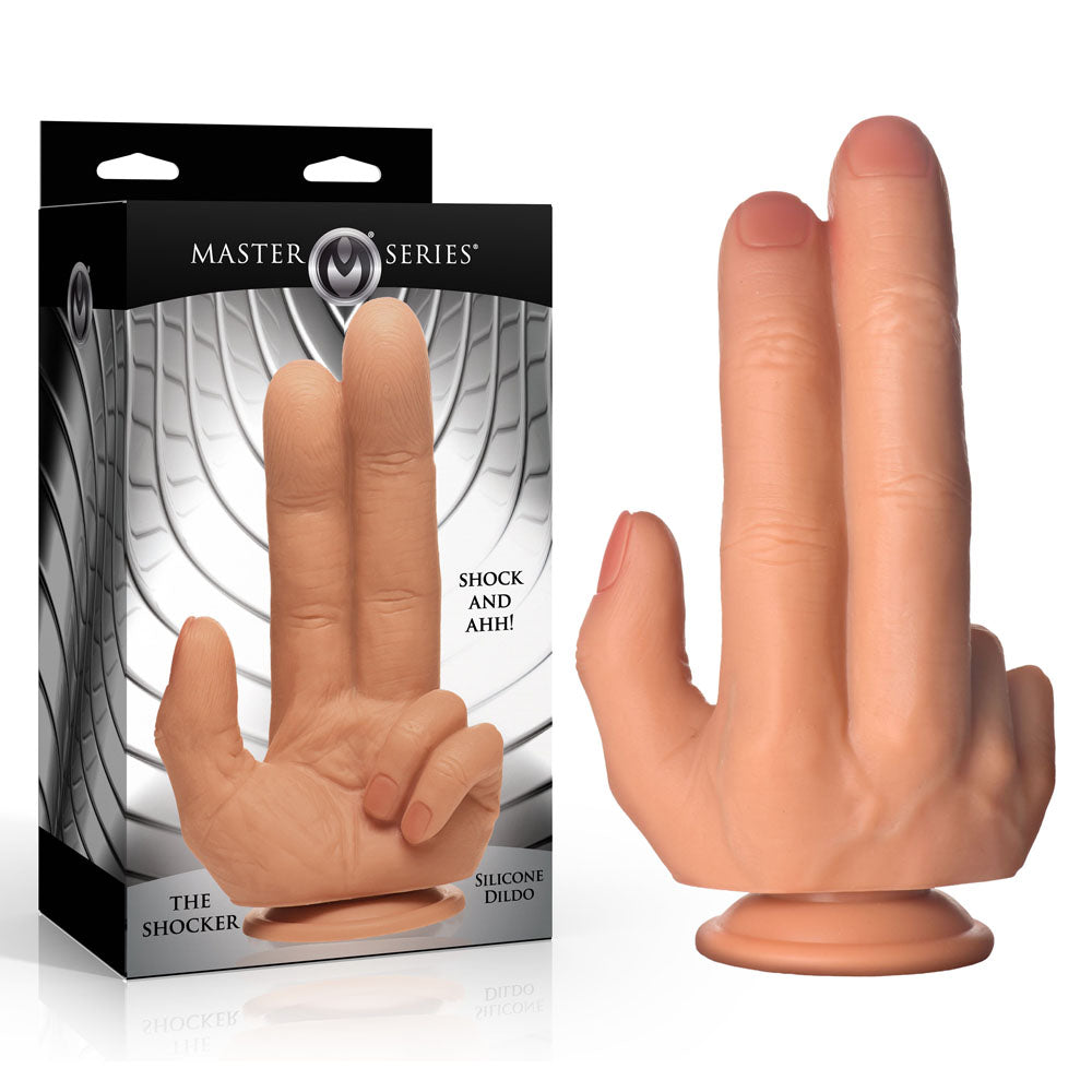 Master Series The Shocker - Flesh 20.8 cm Finger Dildo - Hush Store Sydney 