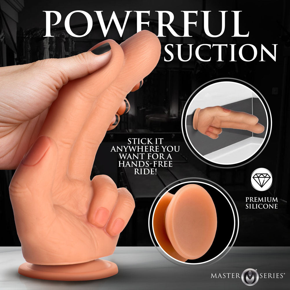 Master Series The Shocker - Flesh 20.8 cm Finger Dildo - Hush Store Sydney 