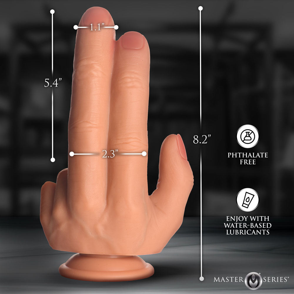 Master Series The Shocker - Flesh 20.8 cm Finger Dildo - Hush Store Sydney 