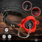 Master Series Plugged - Red Lips Silicone Feeding Mouth Gag