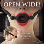 Master Series Forced - Black Silicone Feeding Mouth Gag