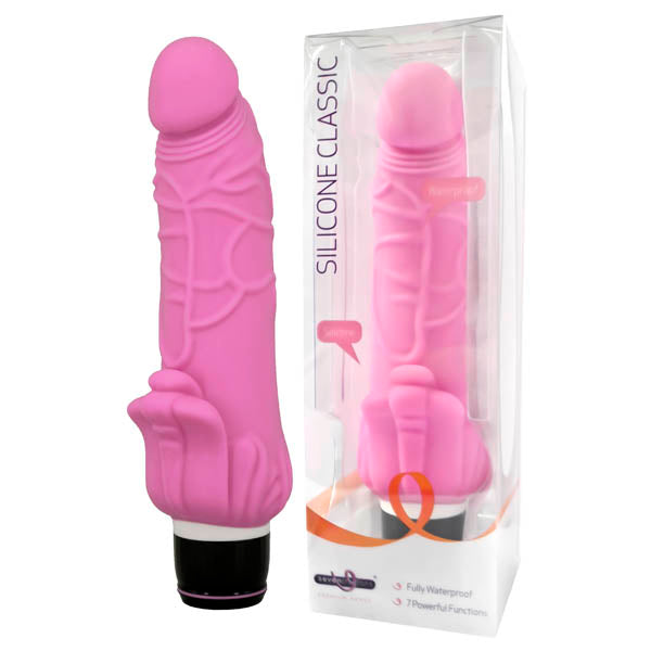 Silicone Classic - Pink 19 cm (7.5'') Vibrator - Hush Store Sydney 