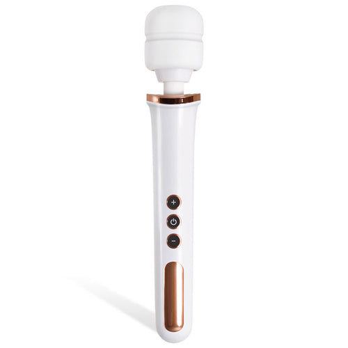 Adam & Eve Rechargeable Magic Massager - Rose Gold/White 33 cm USB Rechargeable Massager Wand - Hush Store Sydney 