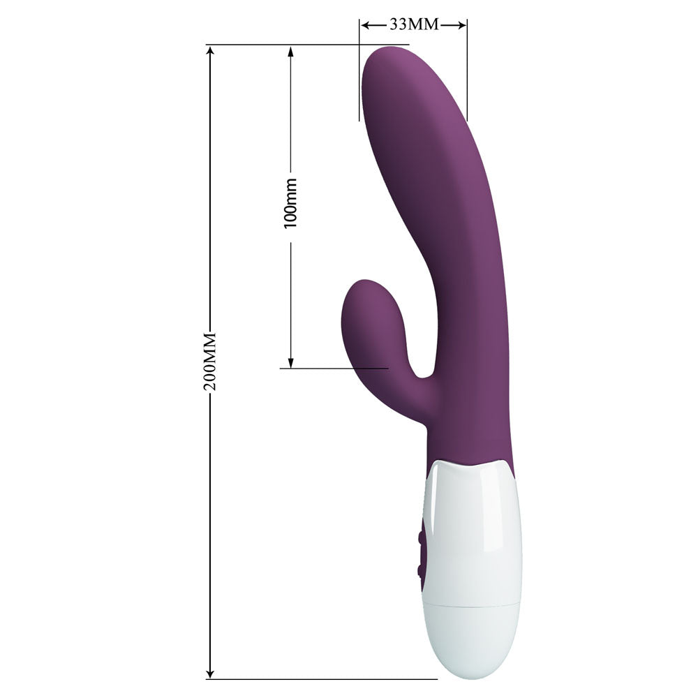 Party Up BEN Classic Vibe - Purple - Purple 20 cm Rabbit Vibrator - Hush Store Sydney 