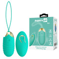 Party Up IAN Remote Egg - Teal - Teal USB Rechargeable Vibrating Egg with Wireless Remote - Hush Store Sydney 