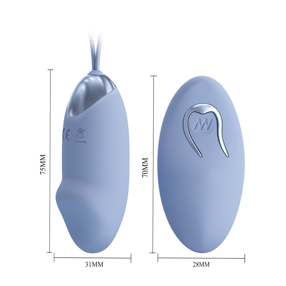 Party Up IVAN Remote Egg - Purple - Purple USB Rechargeable Vibrating Egg with Wireless Remote