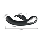 Party Up COLIN Rabbit Vibe - Black - Black 21 cm USB Rechargeable Rabbit Vibrator