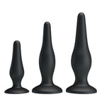 Party Up JERRY Butt Plug Set - Black Butt Plugs - Set of 3 Sizes