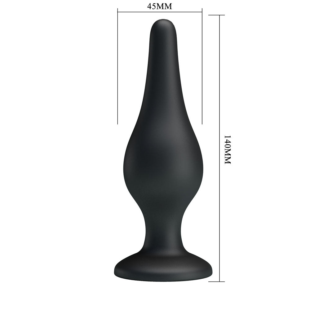 Party Up JEFFREY Butt Plug - Black 14 cm Butt Plug