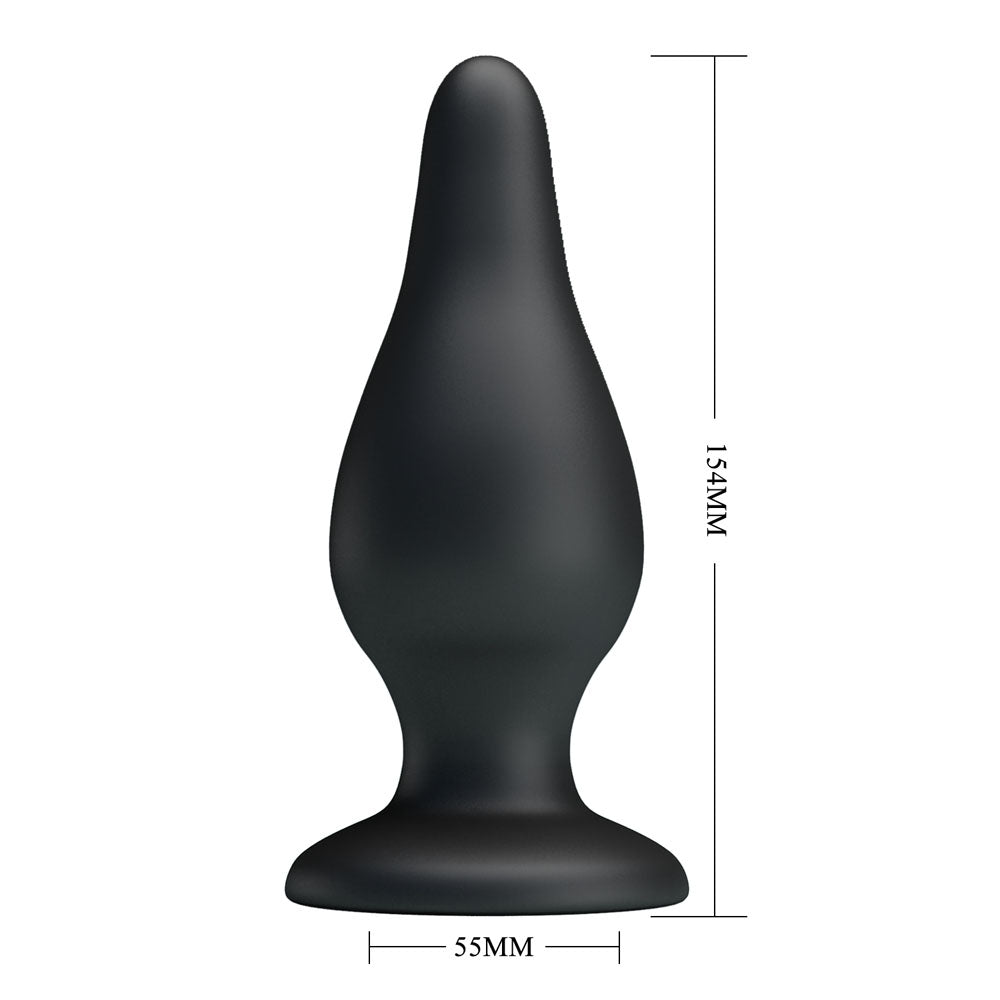 Party Up JEREMY Butt Plug - Black 15.4 cm Butt Plug