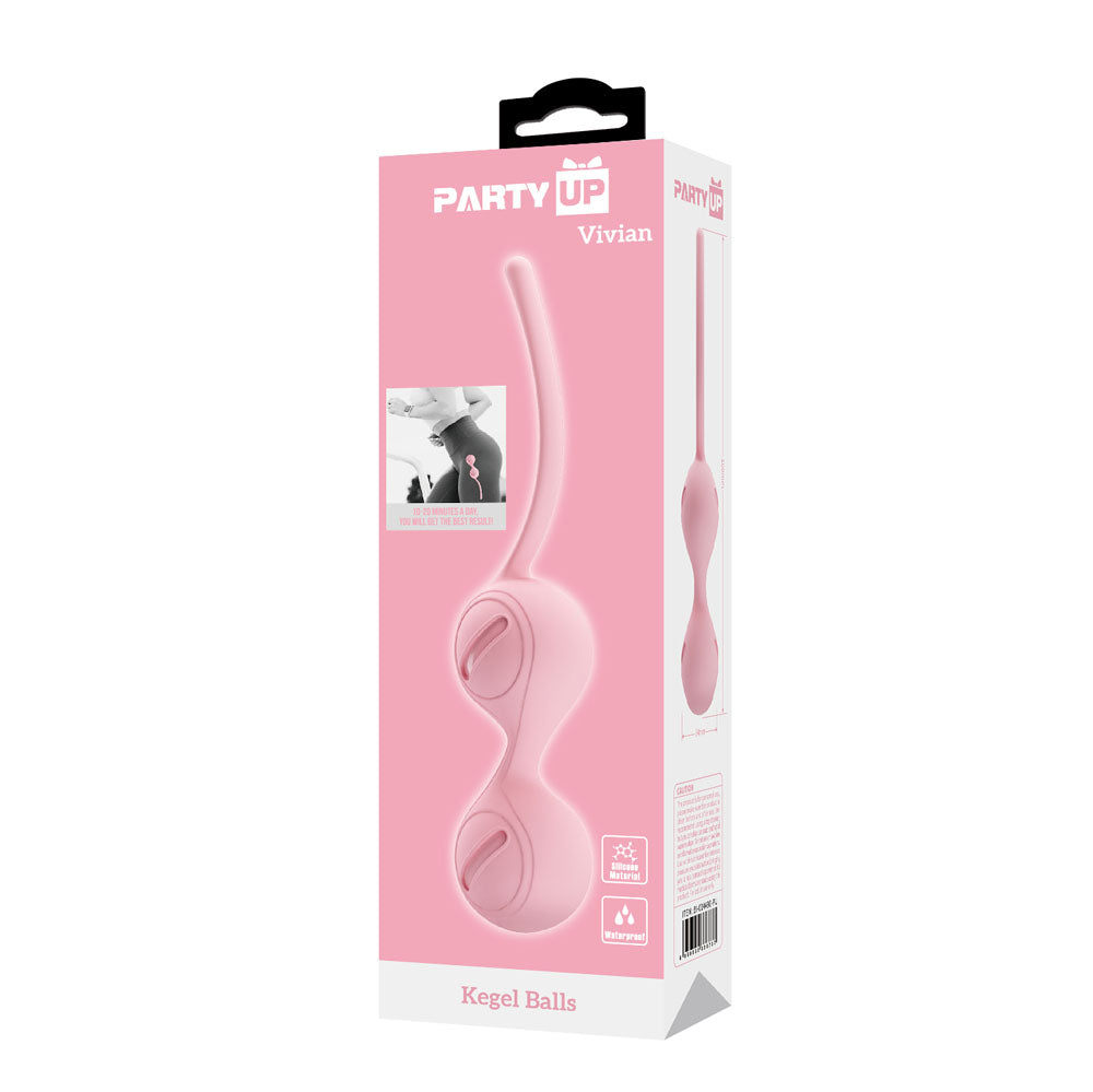 Party Up VIVIAN Kegel Balls - Pink - Pink Kegel Balls