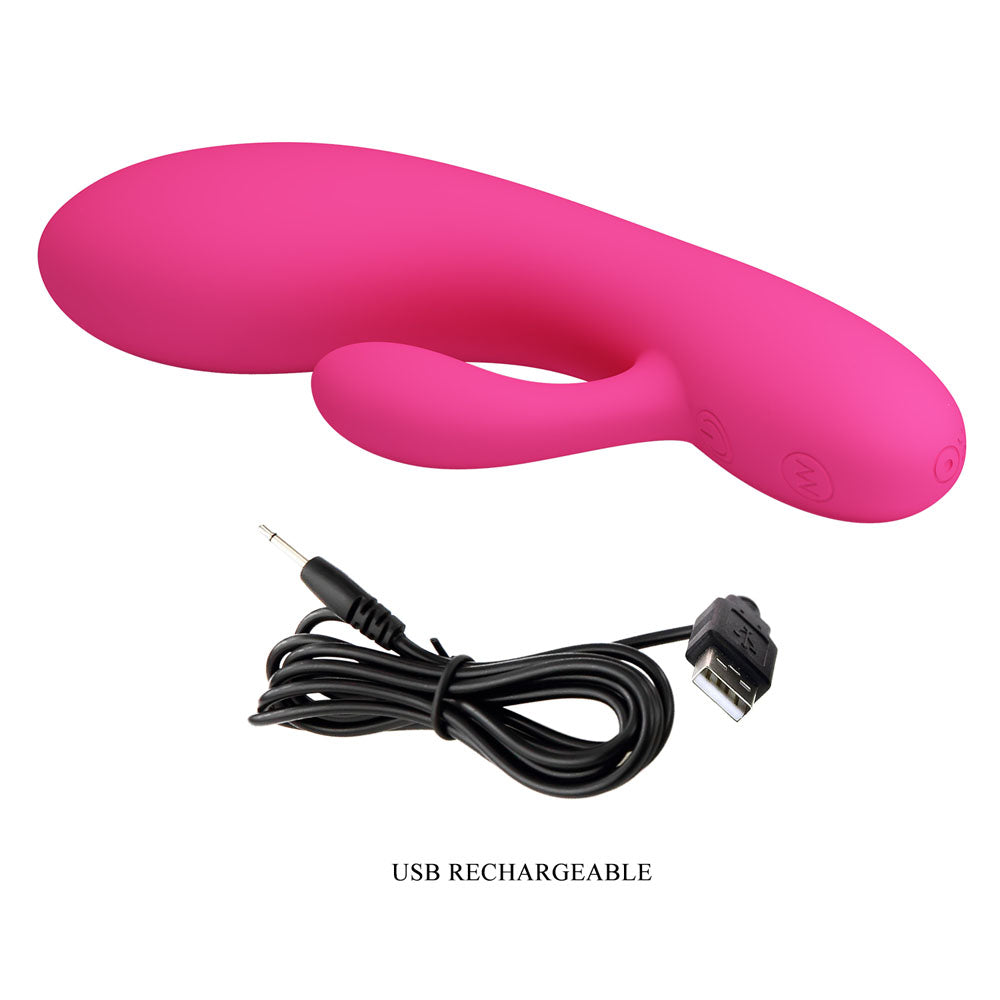 Party Up CLARE Flexible Vibe - Pink - Pink 16.9 cm USB Rechargeable Rabbit Vibrator