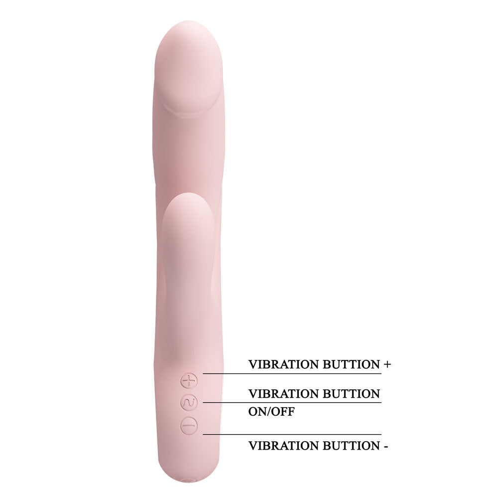 Party Up DAVE Rabbit Vibe - Pink - Pink 19 cm USB Rechargeable Rabbit Vibrator