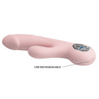 Party Up DAVE Rabbit Vibe - Pink - Pink 19 cm USB Rechargeable Rabbit Vibrator