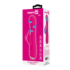 Party Up ERIC Rotating Beads Vibrator - Pink - Pink 20.5 cm USB Rechargeable Rabbit Vibrator with Rotating Bead Shaft