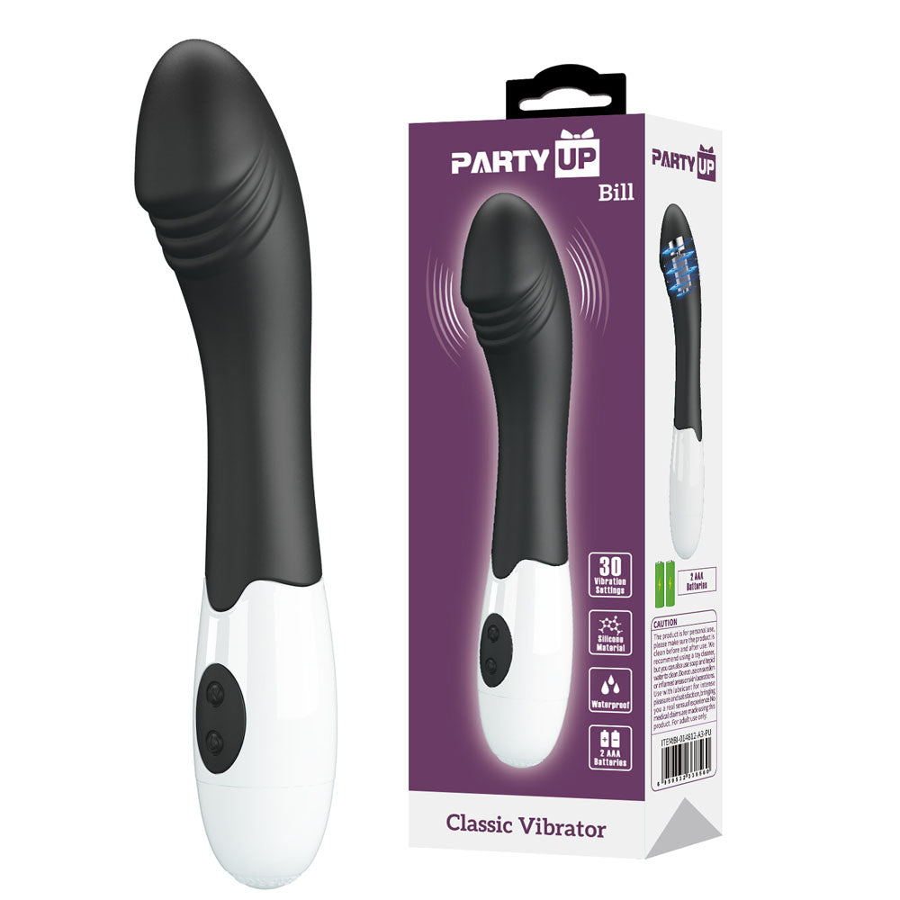 Party Up BILL Classic Vibe - Black - Black 19 cm Vibrator