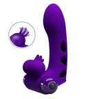 Party Up MIKE Finger Vibe - Purple - Purple Vibrating Finger Vibrator
