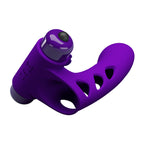 Party Up MIKE Finger Vibe - Purple - Purple Vibrating Finger Vibrator
