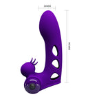 Party Up MIKE Finger Vibe - Purple - Purple Vibrating Finger Vibrator
